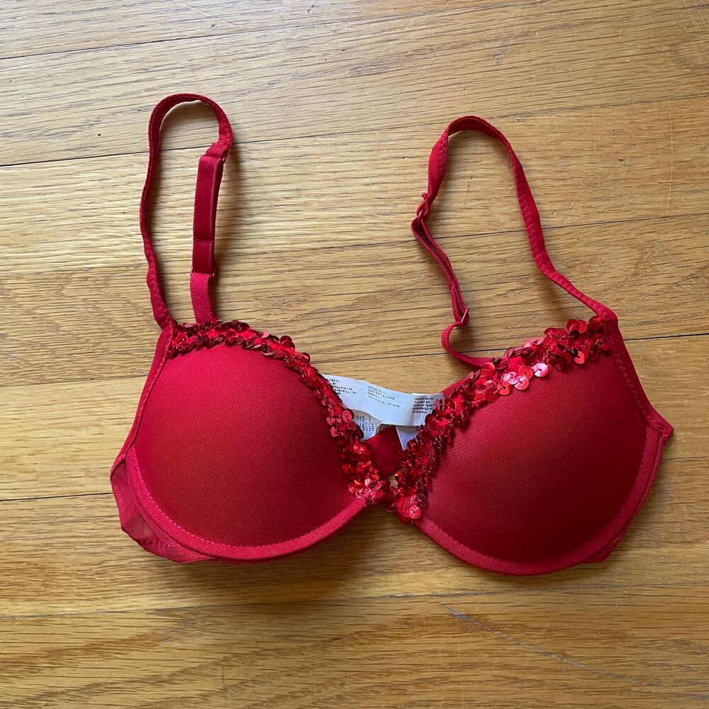 Intimissimi Red Sequin Bra (30)